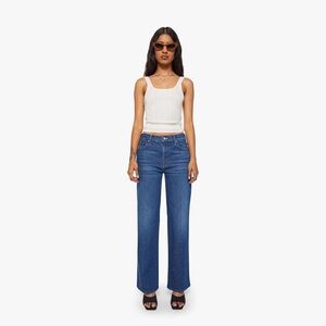 MOTHER Blue Wide-Leg Jeans